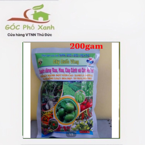 Phân bón NPK 20-20-15+TE gói 200 gram